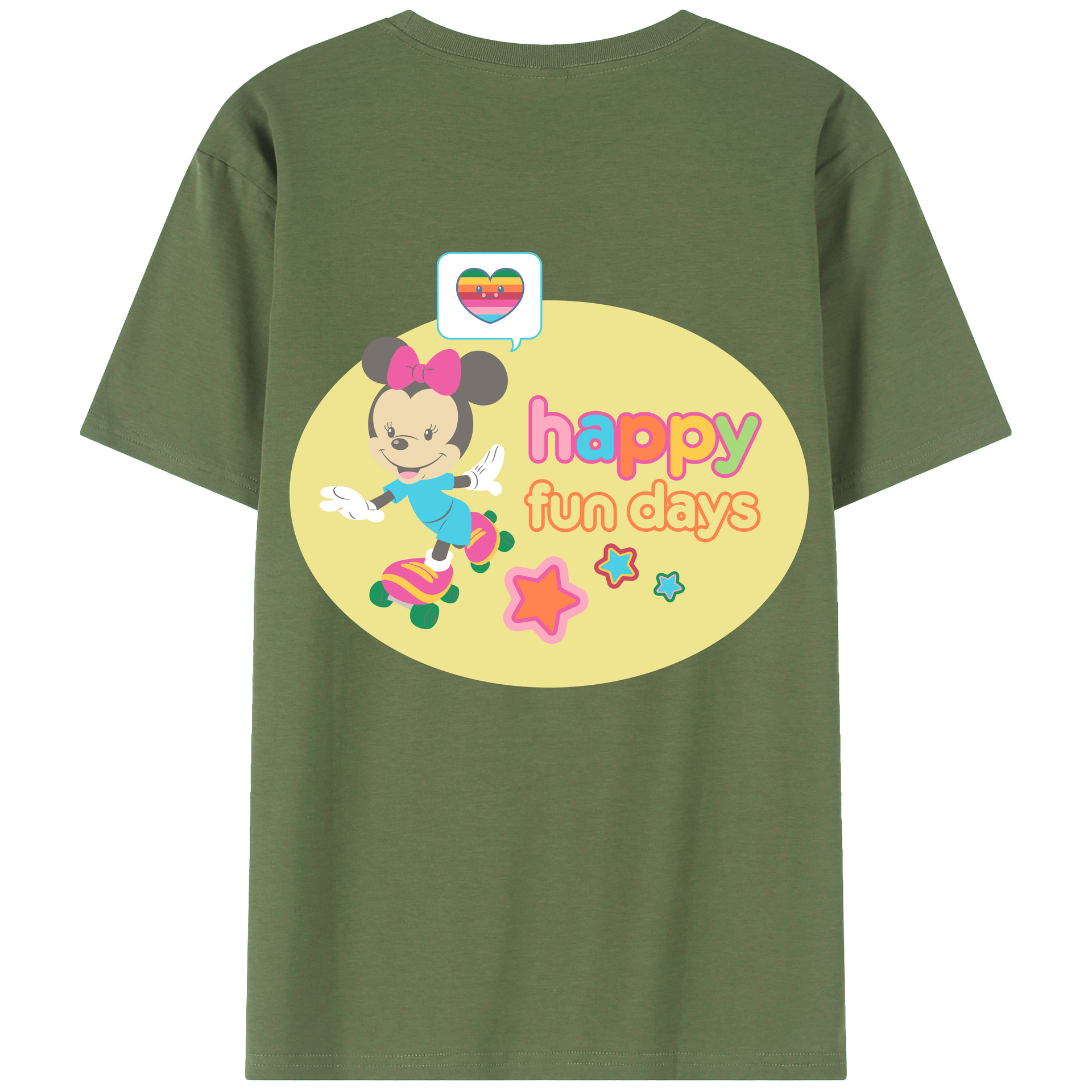 （画像用） ミッキーマウス Mickey Mouse 綿100％ メンズ半袖Tシャツ（バックプリント） 通気性